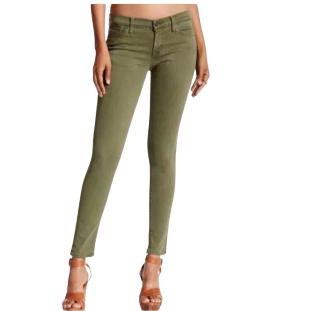 Hudson Jeans Womens Krista Ankle Super Skinny Ankle in Olive Green Size 28